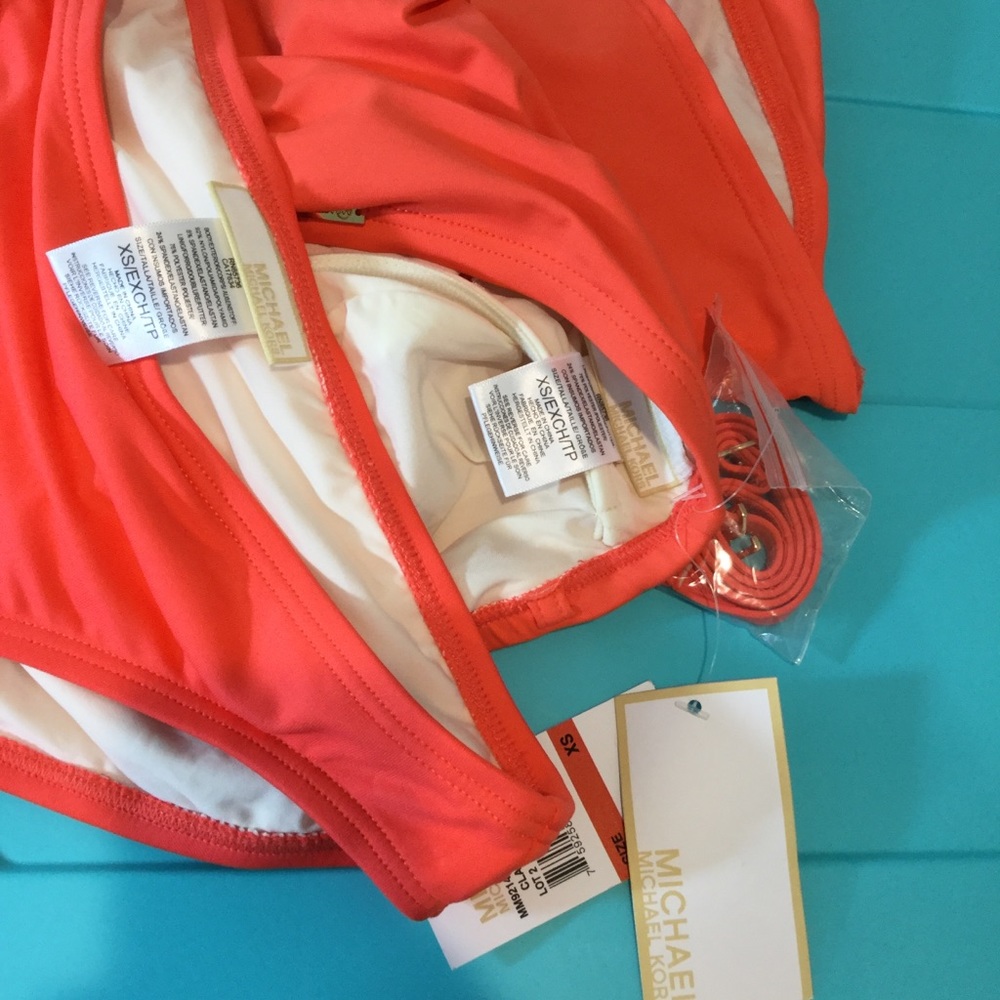 Michael Kors Strapless Tankini with Gold Accent - Picture 6 of 7